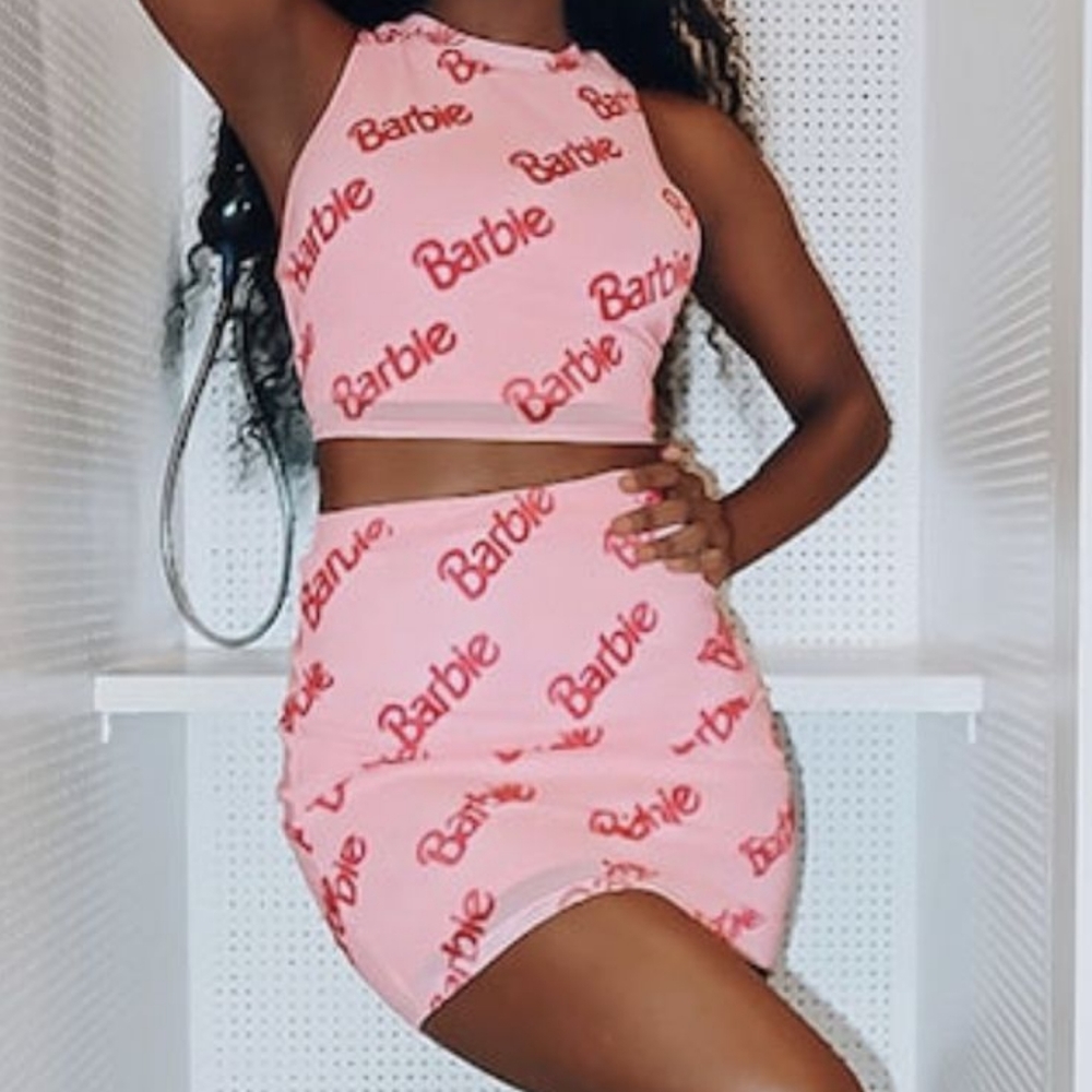 Forever 21 barbie 2 piece skirt set
